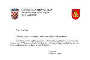 Čestitka Općine Orebić povodom Dana državnosti!